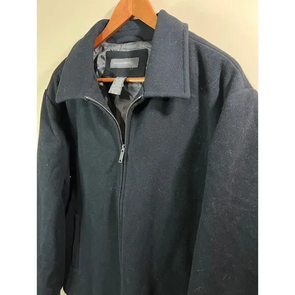 Banana Republic Black Wool Blend Zip Up Jacket Classic Professional Outerwear‎ - Picture 4 of 6